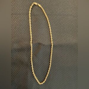 Vintage 14k gold rope necklace. Heavy solid chain.